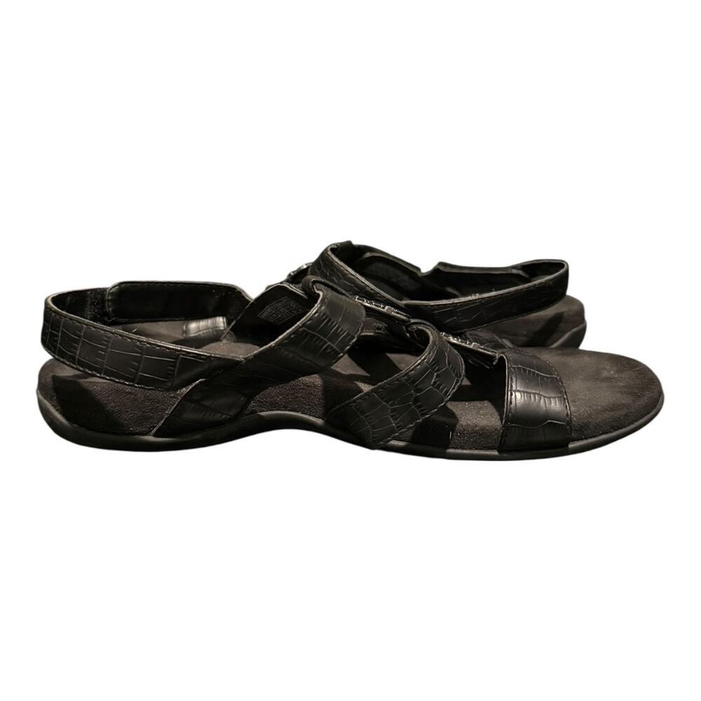 Vionic Women’s Amber Black Slingback Sandals Shoes 3 Strap w/ Medallion Size 8 - Picture 8 of 9